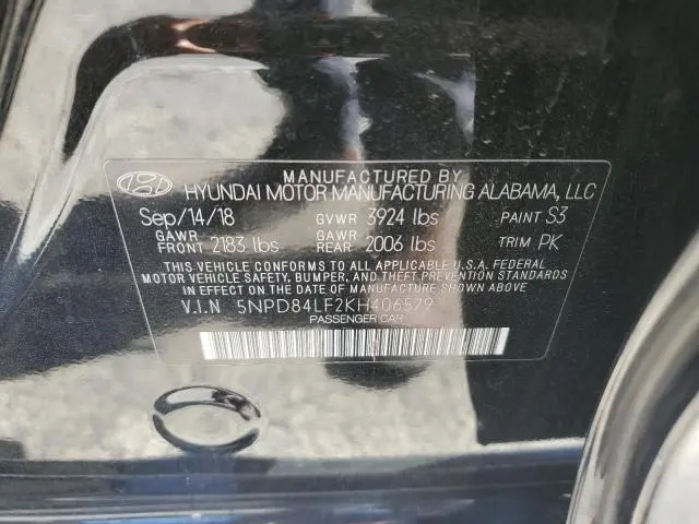 2019 HYUNDAI ELANTRA SEL  