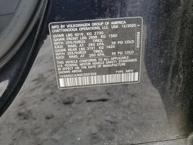 2021 VOLKSWAGEN ATLAS SE