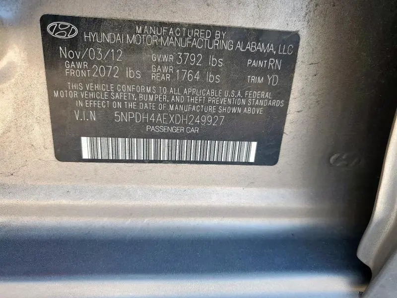 2013 HYUNDAI ELANTRA GLS  