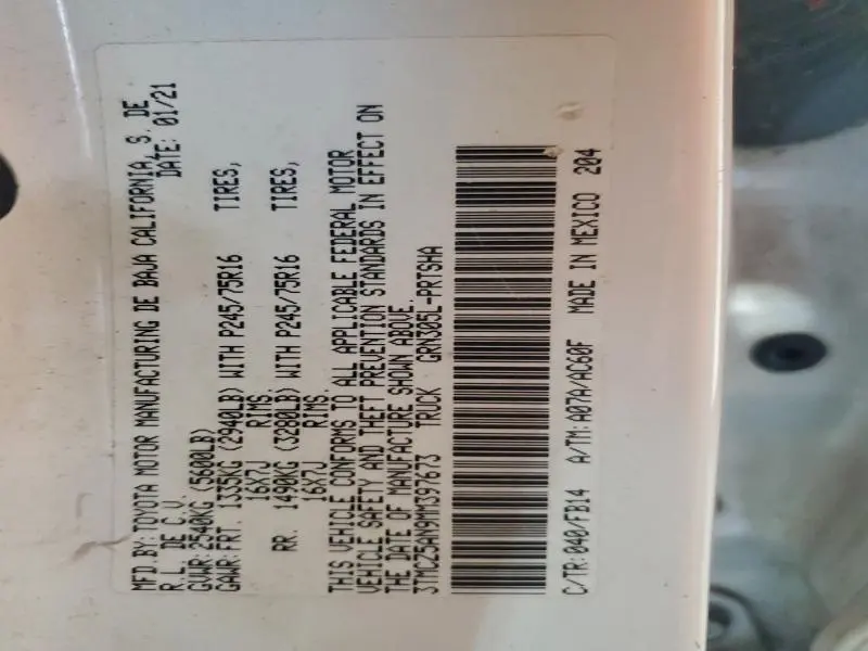 2021 TOYOTA TACOMA DOUBLE CAB  