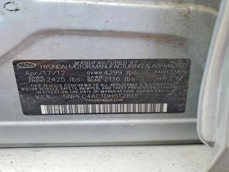 2013 HYUNDAI SONATA LIMITED  