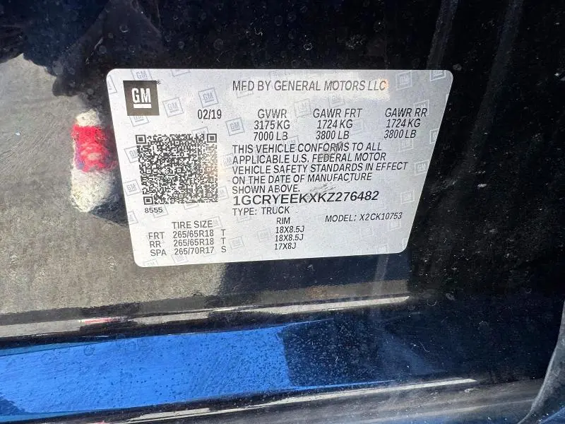 2019 CHEVROLET SILVERADO K1500 RST  