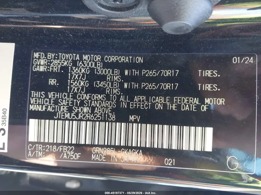 2024 TOYOTA 4RUNNER SR5