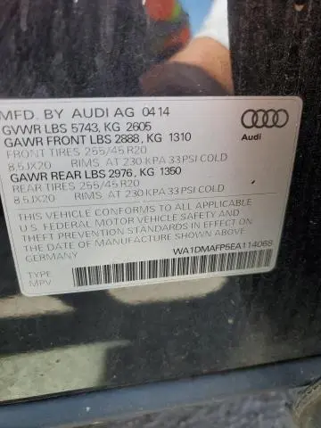 2014 AUDI Q5 TDI PREMIUM PLUS  