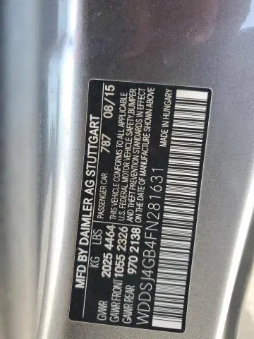 2015 MERCEDES-BENZ CLA 250 4MATIC  