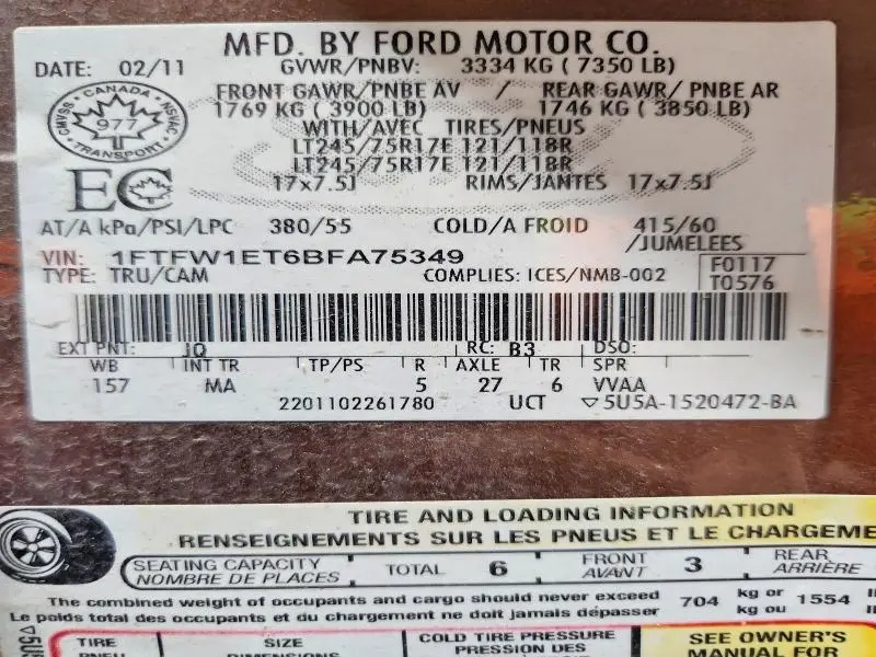 2011 FORD F150 SUPERCREW  