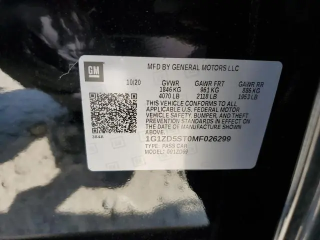 2021 CHEVROLET MALIBU LT  