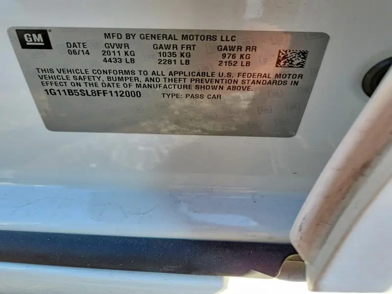 2015 CHEVROLET MALIBU LS  