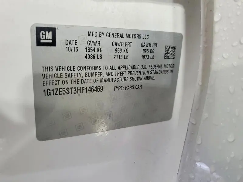 2017 CHEVROLET MALIBU LT  