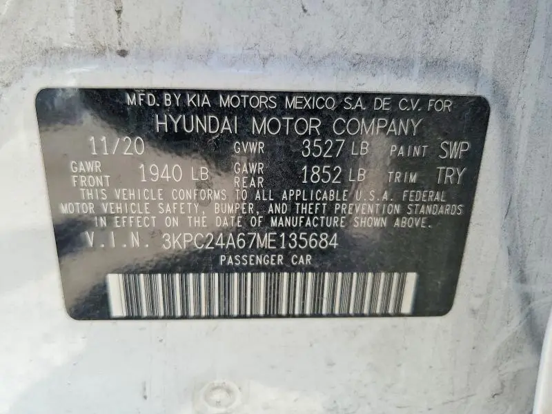 2021 HYUNDAI ACCENT SE  