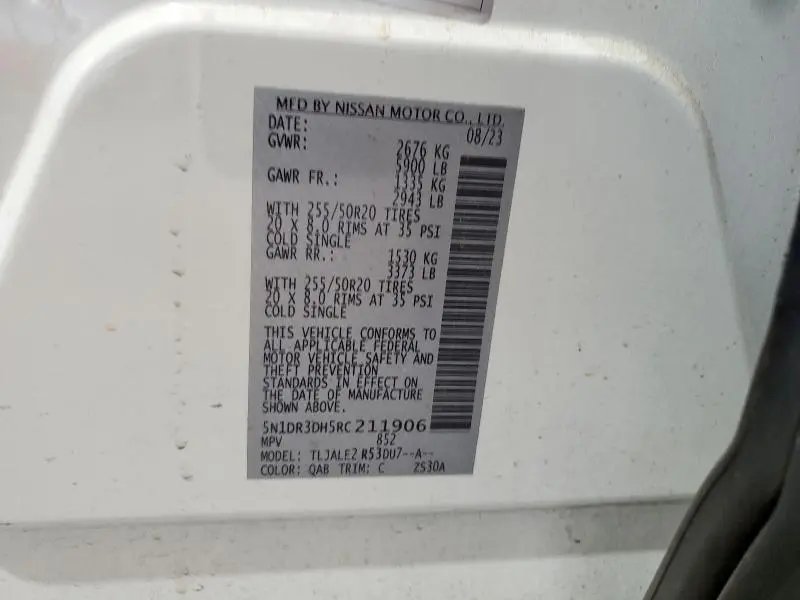 2024 NISSAN PATHFINDER PLATINUM  