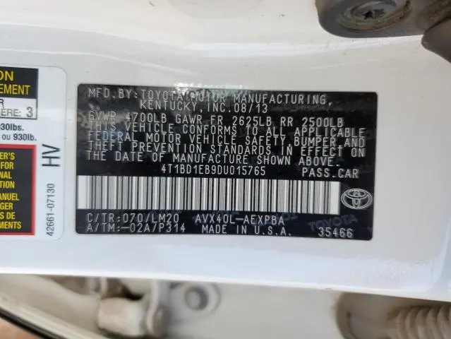 2013 TOYOTA AVALON HYBRID  