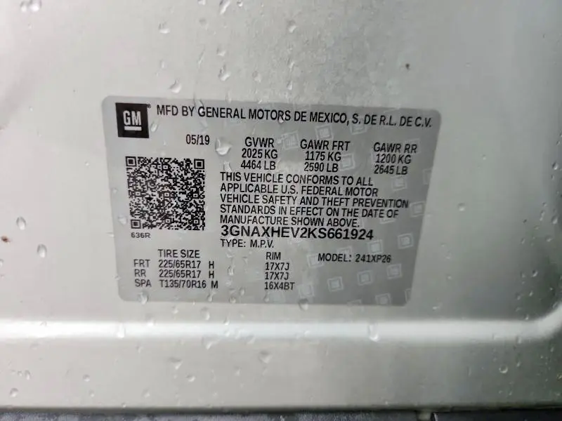 2019 CHEVROLET EQUINOX LS  
