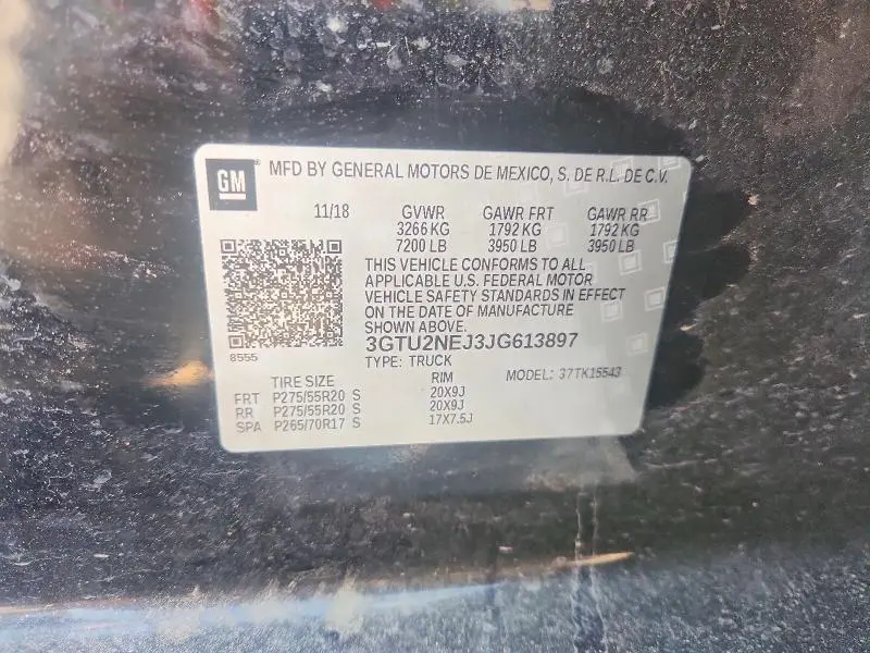 2018 GMC SIERRA K1500 SLT  