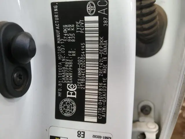 2013 TOYOTA COROLLA BASE  