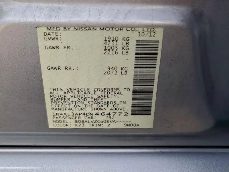 2013 NISSAN ALTIMA 2.5  