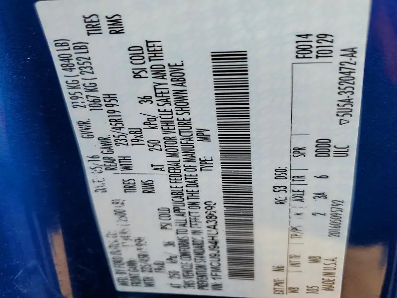 2017 FORD ESCAPE TITANIUM  