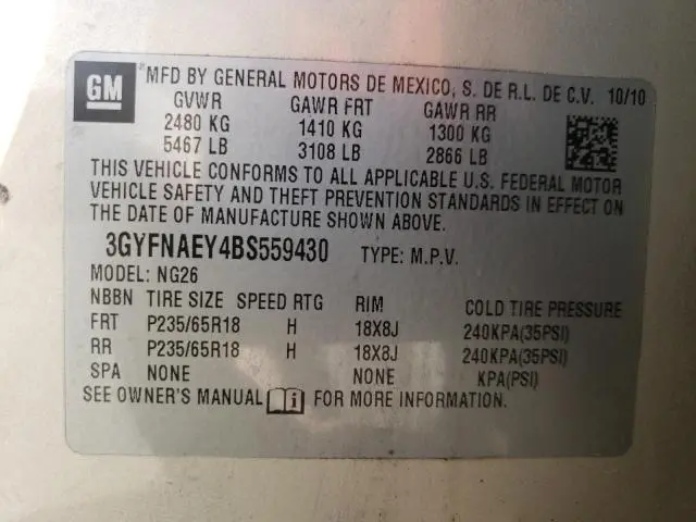 2011 CADILLAC SRX LUXURY COLLECTION  