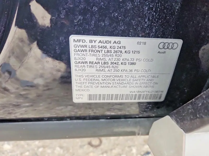 2018 AUDI Q5 PREMIUM PLUS  