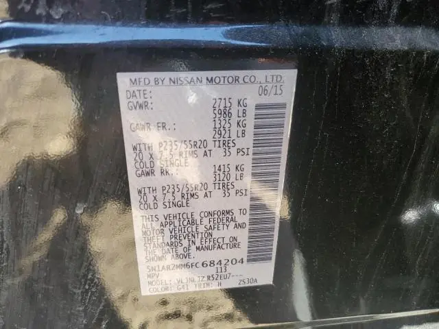 2015 NISSAN PATHFINDER S  