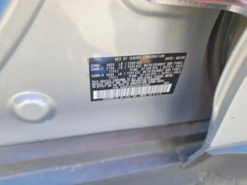 2025 SUBARU OUTBACK   