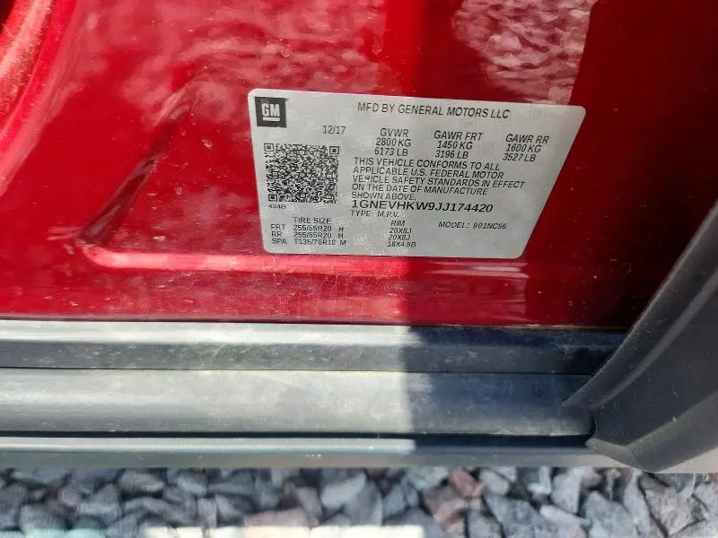 2018 CHEVROLET TRAVERSE LT  