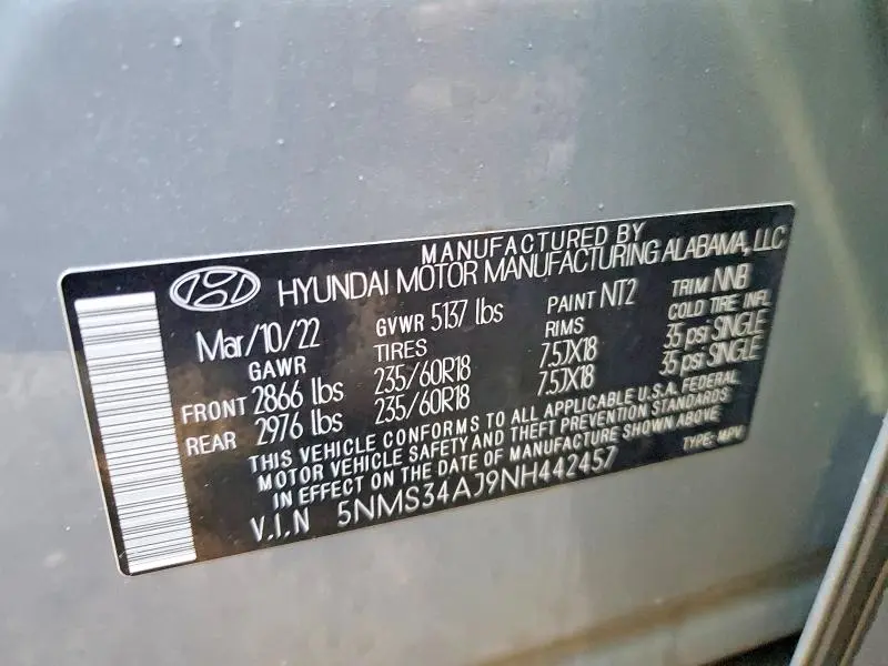 2022 HYUNDAI SANTA FE SEL  