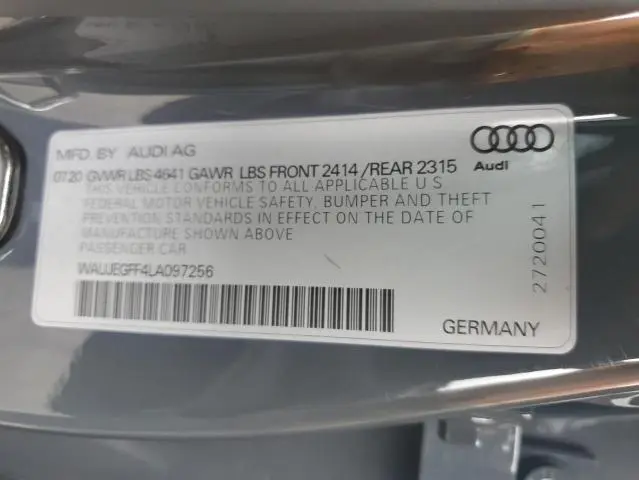 2020 AUDI A3 S-LINE PREMIUM PLUS  