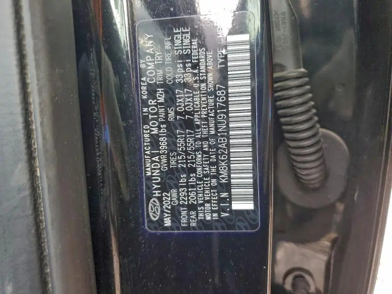 2022 HYUNDAI KONA SEL  