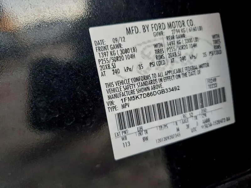 2013 FORD EXPLORER XLT  