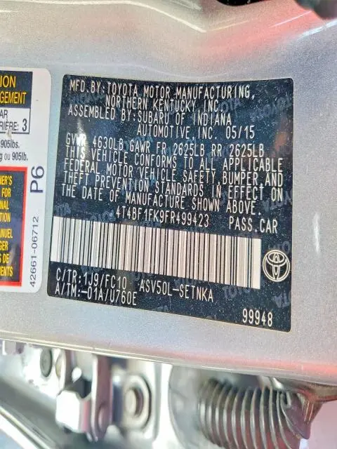 2015 TOYOTA CAMRY DELUXE  