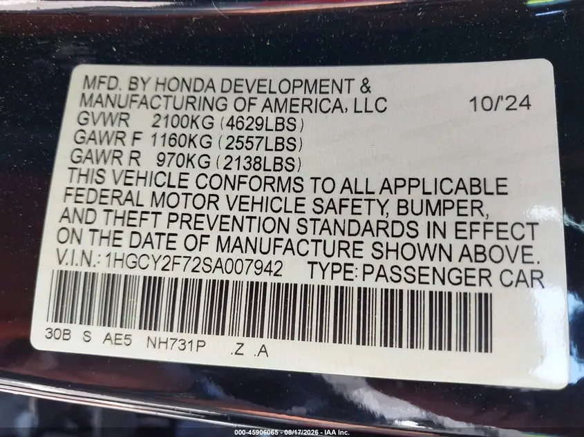 2025 HONDA ACCORD HYBRID SPORT-L