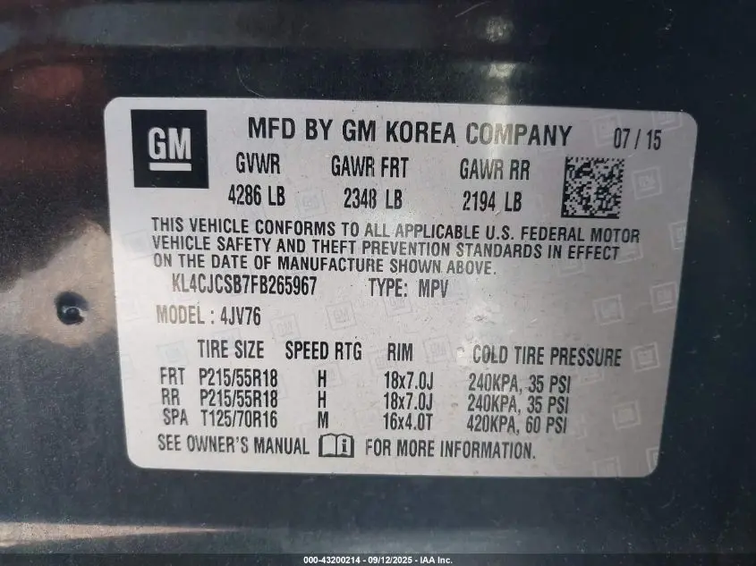 2015 BUICK ENCORE LEATHER