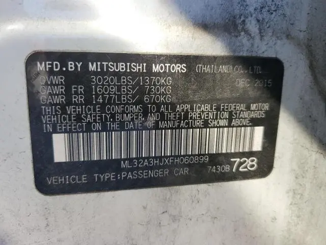 2015 MITSUBISHI MIRAGE DE
