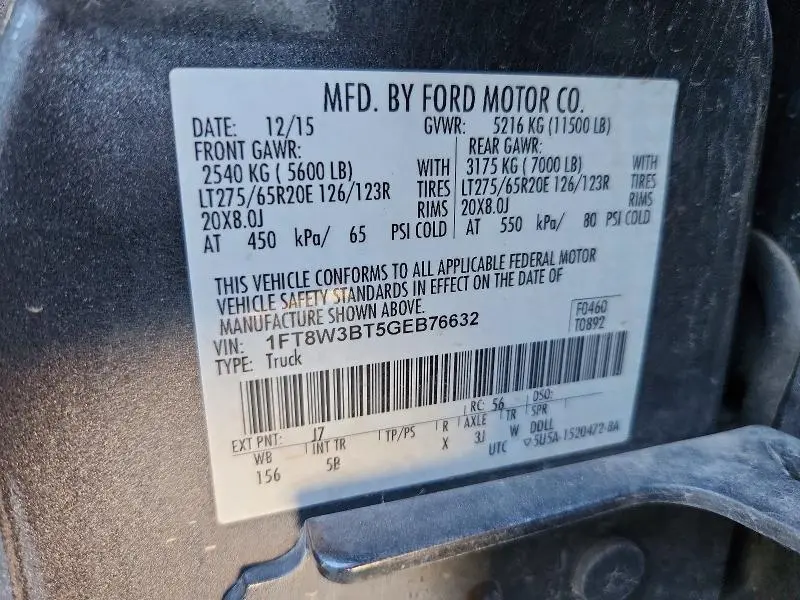 2016 FORD F350 SUPER DUTY  
