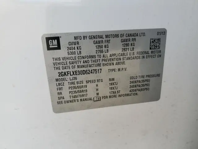 2013 GMC TERRAIN SLT  