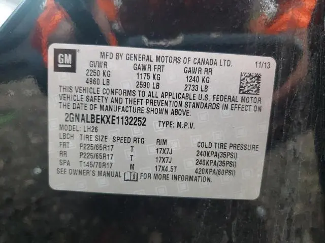 2014 CHEVROLET EQUINOX LT  