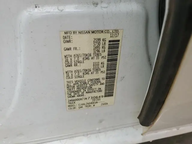 2018 NISSAN FRONTIER S  