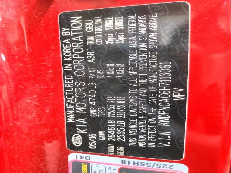 2017 KIA SPORTAGE EX  