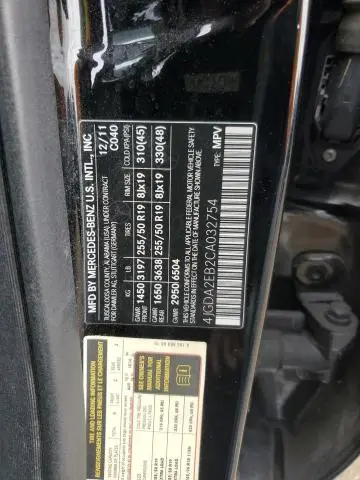 2012 MERCEDES-BENZ ML 350 BLUETEC  