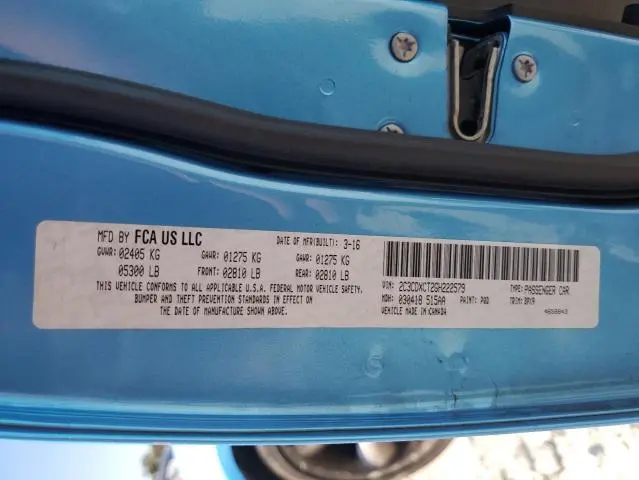 2016 DODGE CHARGER R/T  