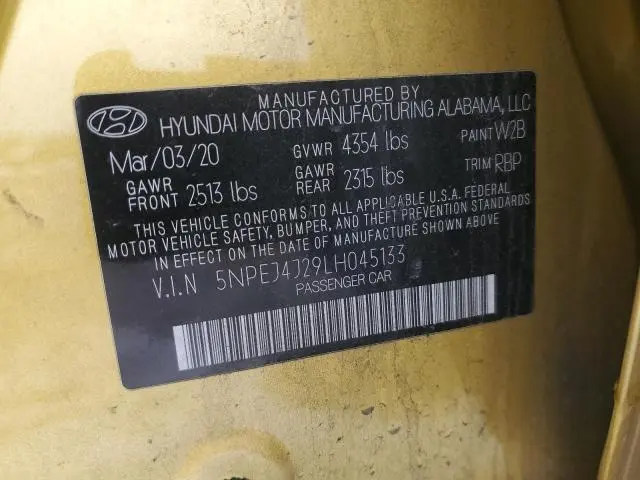 2020 HYUNDAI SONATA SEL PLUS  