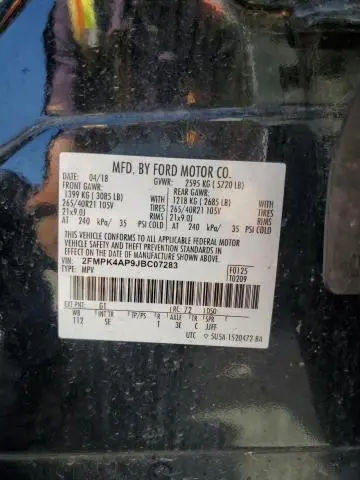 2018 FORD EDGE SPORT  