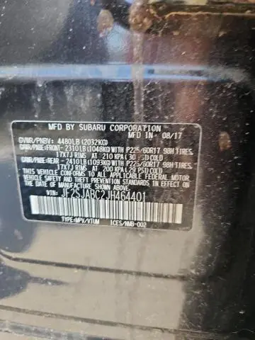 2018 SUBARU FORESTER 2.5I  