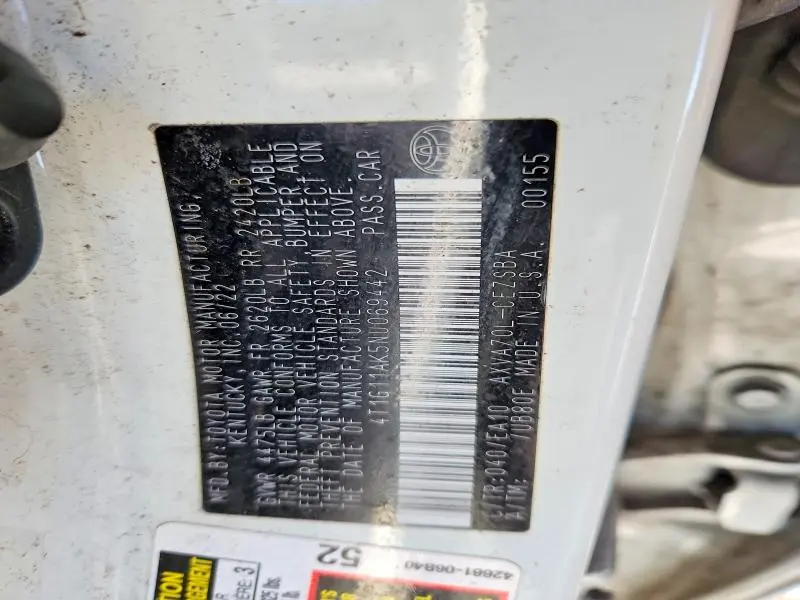 2022 TOYOTA CAMRY SE  