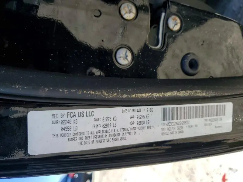 2016 DODGE CHALLENGER SXT  