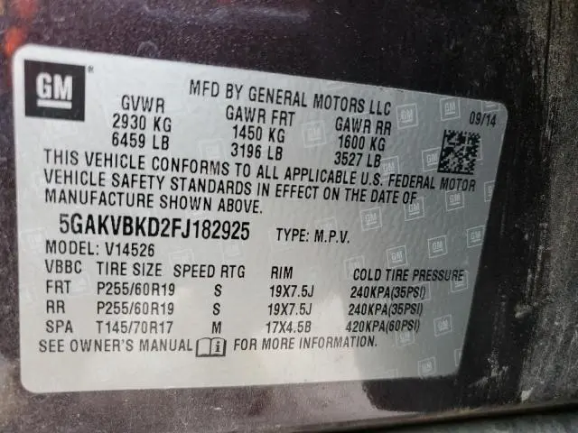 2015 BUICK ENCLAVE   