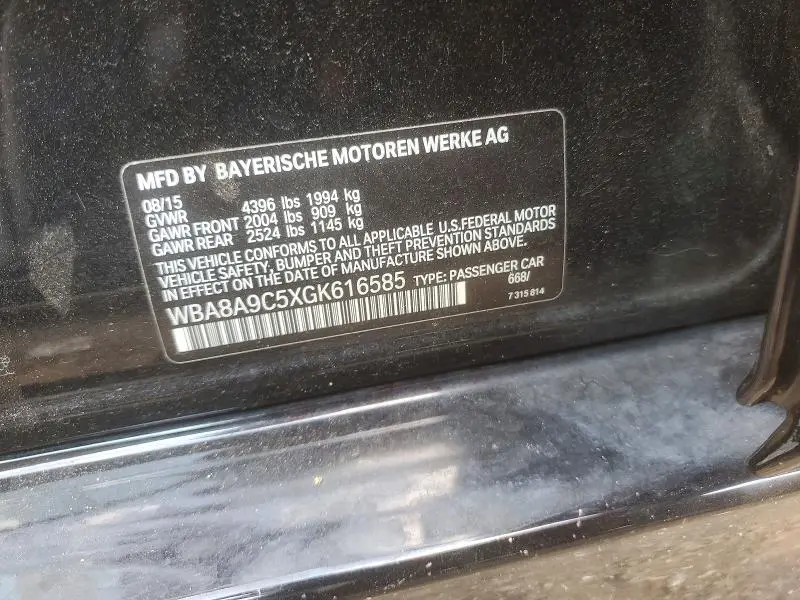 2016 BMW 320 I  