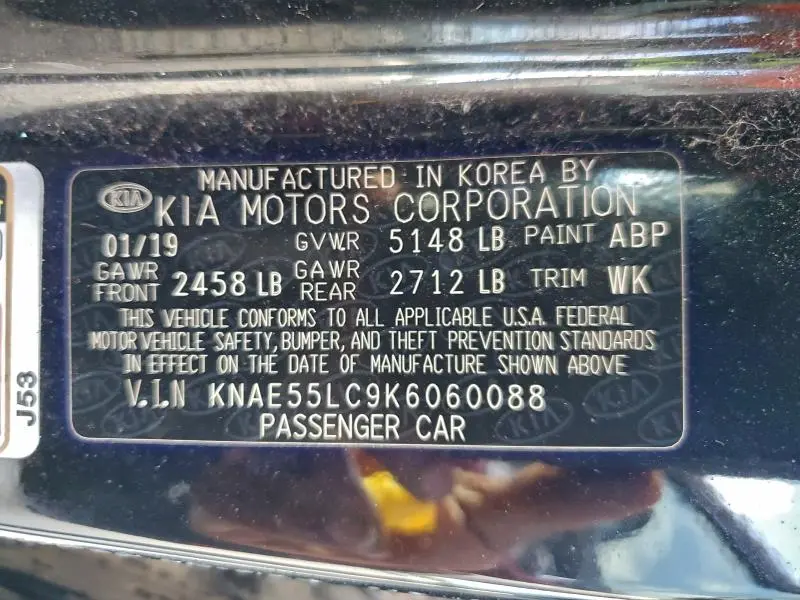 2019 KIA STINGER GT2  