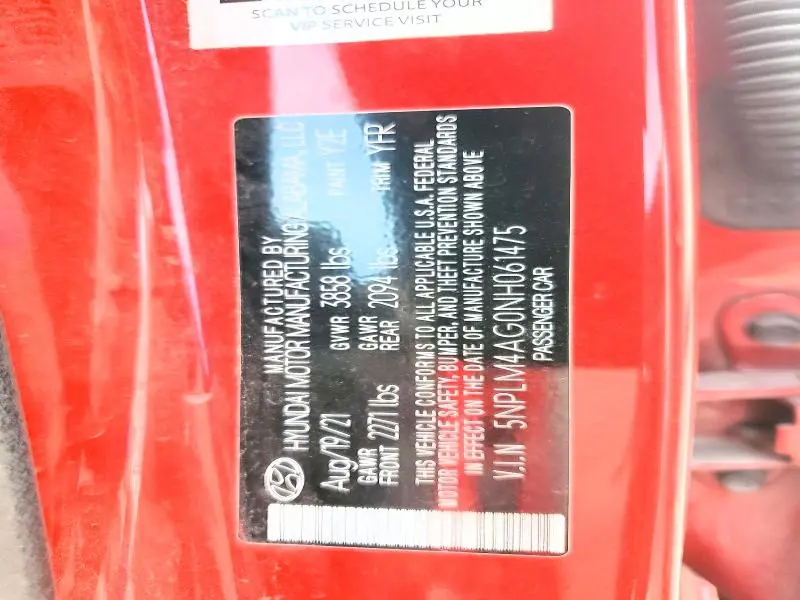 2022 HYUNDAI ELANTRA SEL  